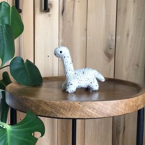 NWT Handmade Crochet Dinosaur Plush in Speckle